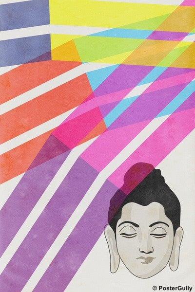 Wall Art, Buddha Color Rays, - PosterGully