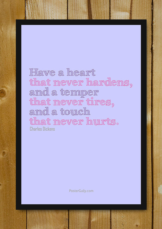 Glass Framed Posters, Charles Dickens Quote Glass Framed Poster, - PosterGully - 1