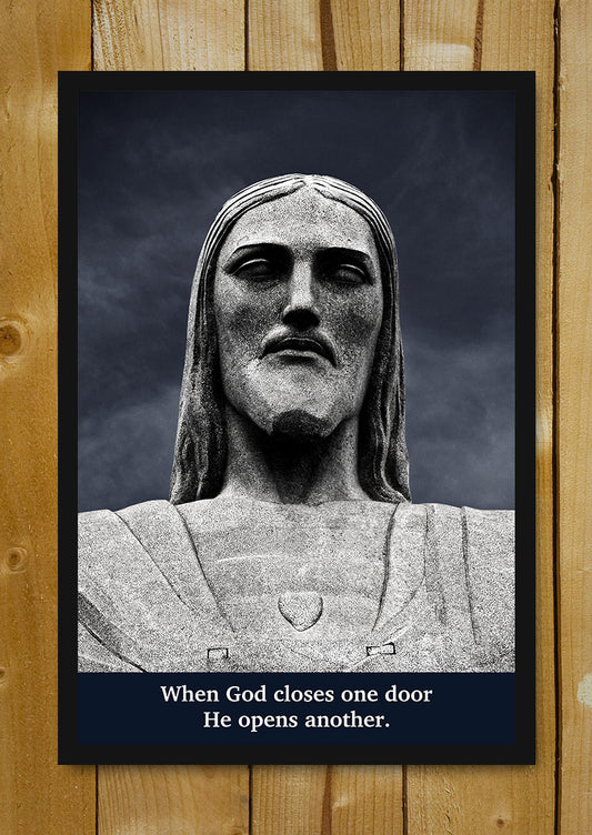 Glass Framed Posters, Christ Door Glass Framed Poster, - PosterGully - 1