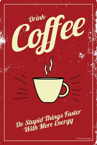 Wall Art, Coffee Energy Vintage, - PosterGully