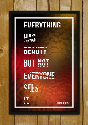 Glass Framed Posters, Confucius Beautiful Quote Glass Framed Poster, - PosterGully - 1