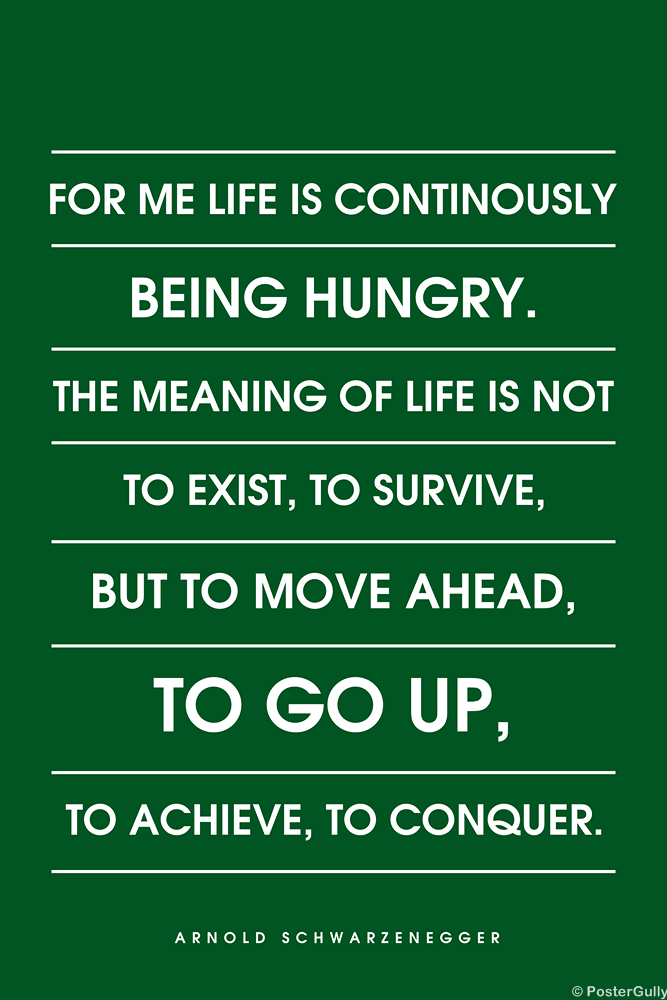 Wall Art, Conquer | Arnold Schwarzenegger, - PosterGully