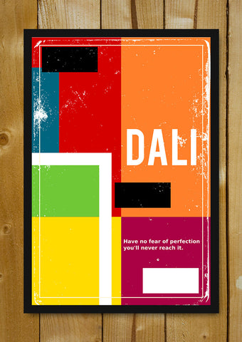 Glass Framed Posters, Dali Perfection Vintage Motivational Glass Framed Poster, - PosterGully - 1