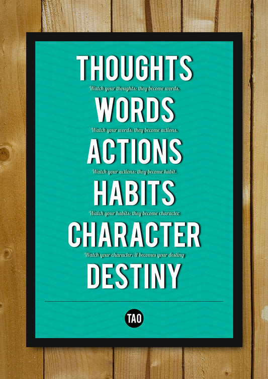Glass Framed Posters, Destiny | Tao Motivational Quote Glass Framed Poster, - PosterGully - 1