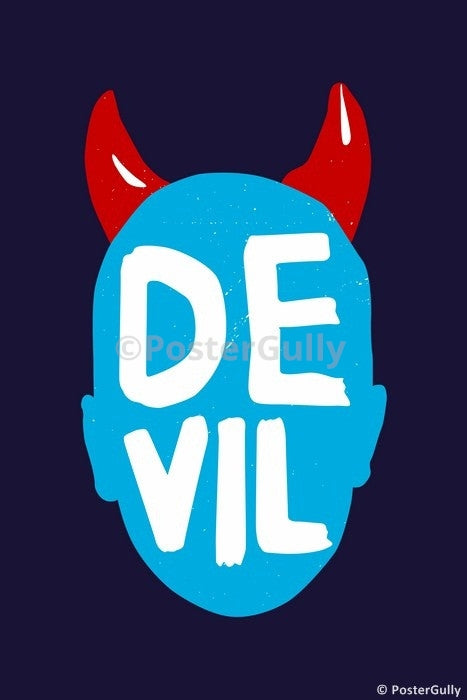 Wall Art, Devil Horns, - PosterGully