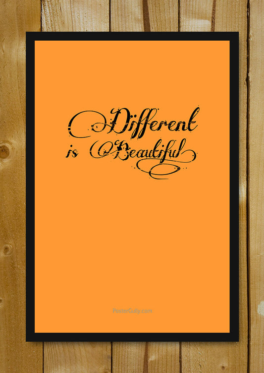 Glass Framed Posters, Different Is Beautiful Glass Framed Poster, - PosterGully - 1