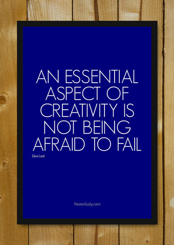 Glass Framed Posters, Don't Be Afraid To Fail Glass Framed Poster, - PosterGully - 1