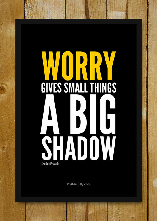 Glass Framed Posters, Don't Worry. Be Happy. Glass Framed Poster, - PosterGully - 1