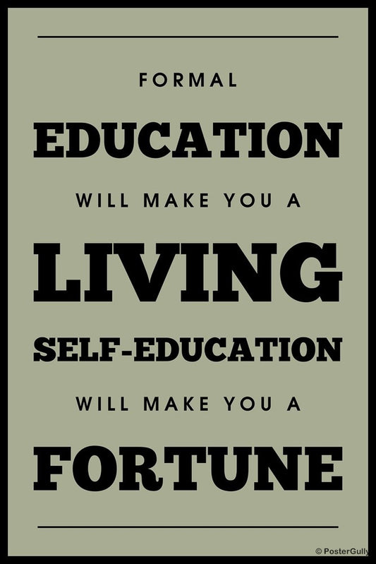 Wall Art, Education Quote | Fortune, - PosterGully