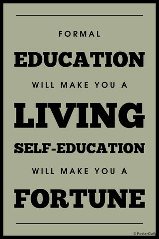 Wall Art, Education Quote | Fortune, - PosterGully