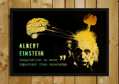 Glass Framed Posters, Einstein Imagination is more important Glass Framed Poster, - PosterGully - 1