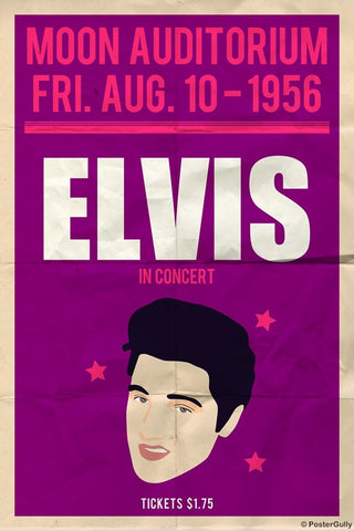 Wall Art, Elvis Presley | Moon Concert, - PosterGully