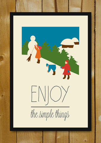 Glass Framed Posters, Enjoy The Simple Things Glass Framed Poster, - PosterGully - 1
