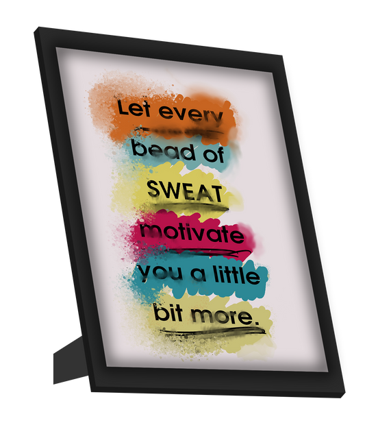 Framed Art, Every Sweat | Gym Workout Framed Art, - PosterGully