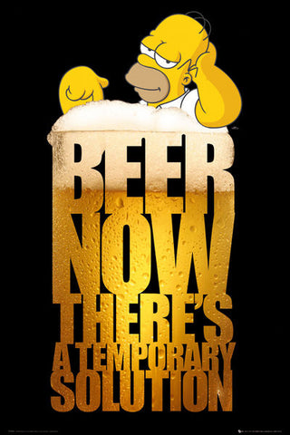 Maxi Poster, Simpsons - Homer Beer Solution, - PosterGully