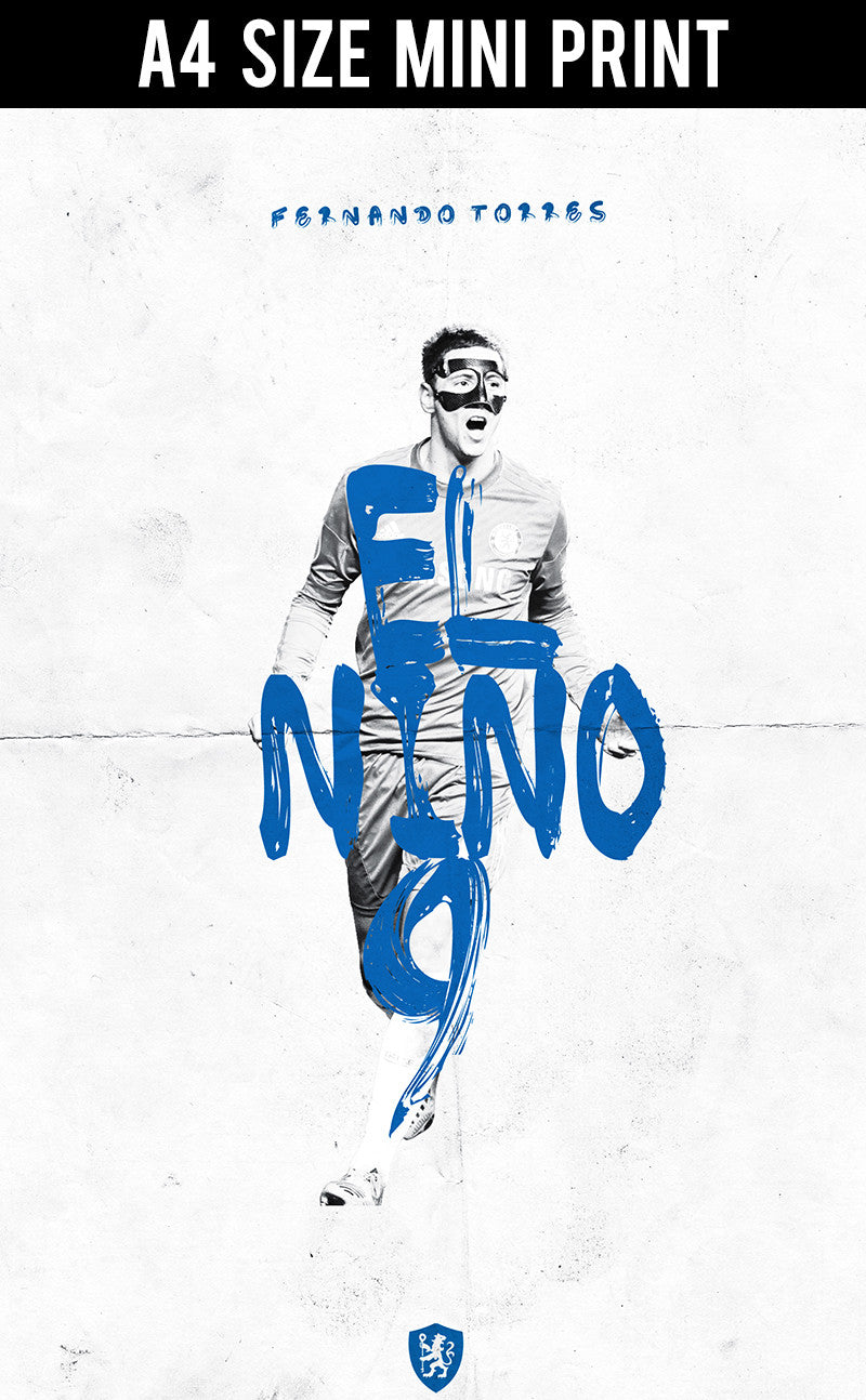 Mini Prints, Fernando Torres | Chelsea Minimal Football Art | Mini Print, - PosterGully