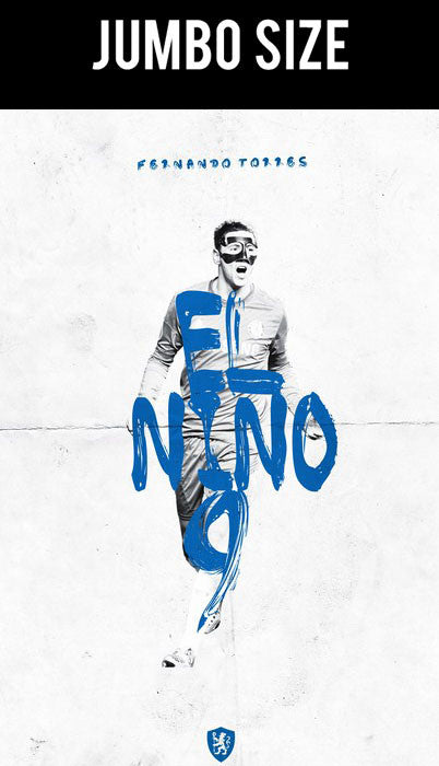 Jumbo Poster, Fernando Torres | Chelsea Minimal Football Art | Jumbo Poster, - PosterGully