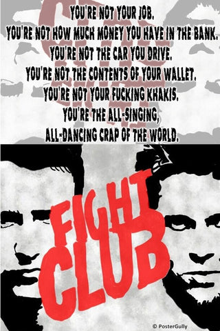 PosterGully Specials, Fight Club Job Quote, - PosterGully