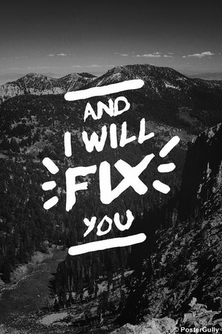 Wall Art, Fix You Type | Coldplay, - PosterGully