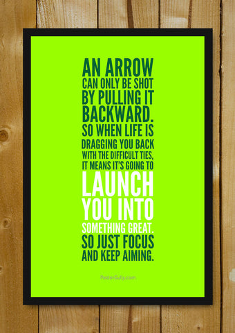 Glass Framed Posters, Focus & Keep Aiming Glass Framed Poster, - PosterGully - 1