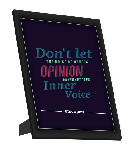 Framed Art, Follow Inner Voice Steve Jobs Motivational Framed Art, - PosterGully