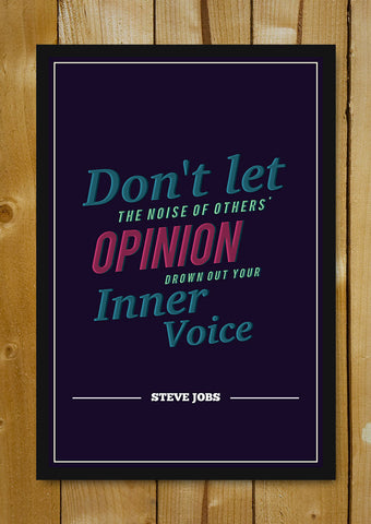 Glass Framed Posters, Follow Inner Voice Steve Jobs Motivational Glass Framed Poster, - PosterGully - 1