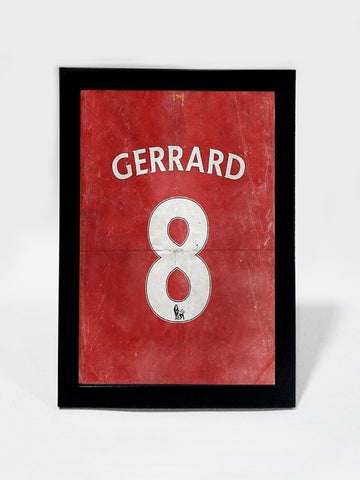 Framed Art, Gerrard No. 8 Minimal Football Poster | Framed Art, - PosterGully
