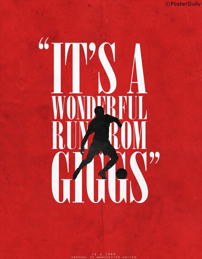 Wall Art, Giggs Scores | Minimal Football Art, - PosterGully