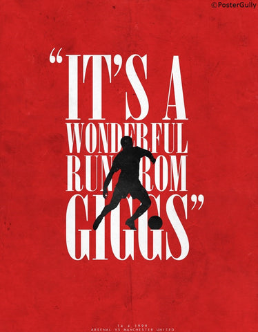 Wall Art, Giggs Scores | Minimal Football Art, - PosterGully