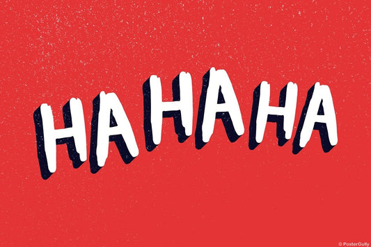 Wall Art, Ha Ha Ha | Joker Laugh Red, - PosterGully