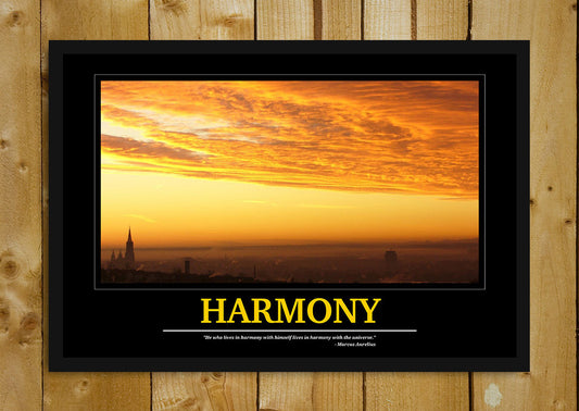 Glass Framed Posters, Harmony Motivational Glass Framed Poster, - PosterGully - 1