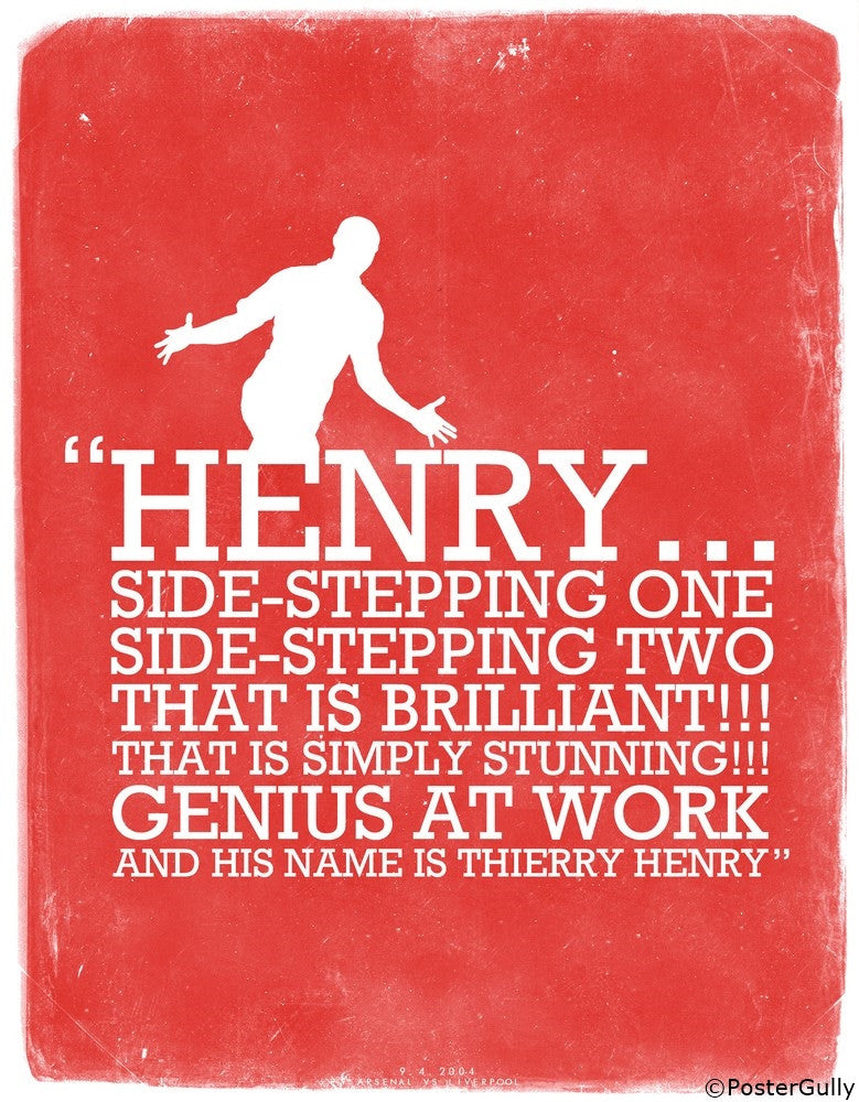 Wall Art, Henry Scores | Minimal Football Art, - PosterGully