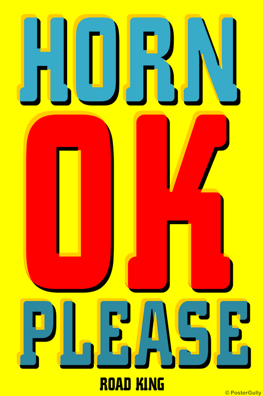 Wall Art, Horn OK Please Popart, - PosterGully