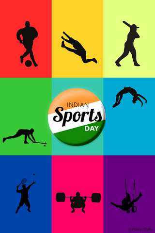 Wall Art, Indian Sports Day, - PosterGully
