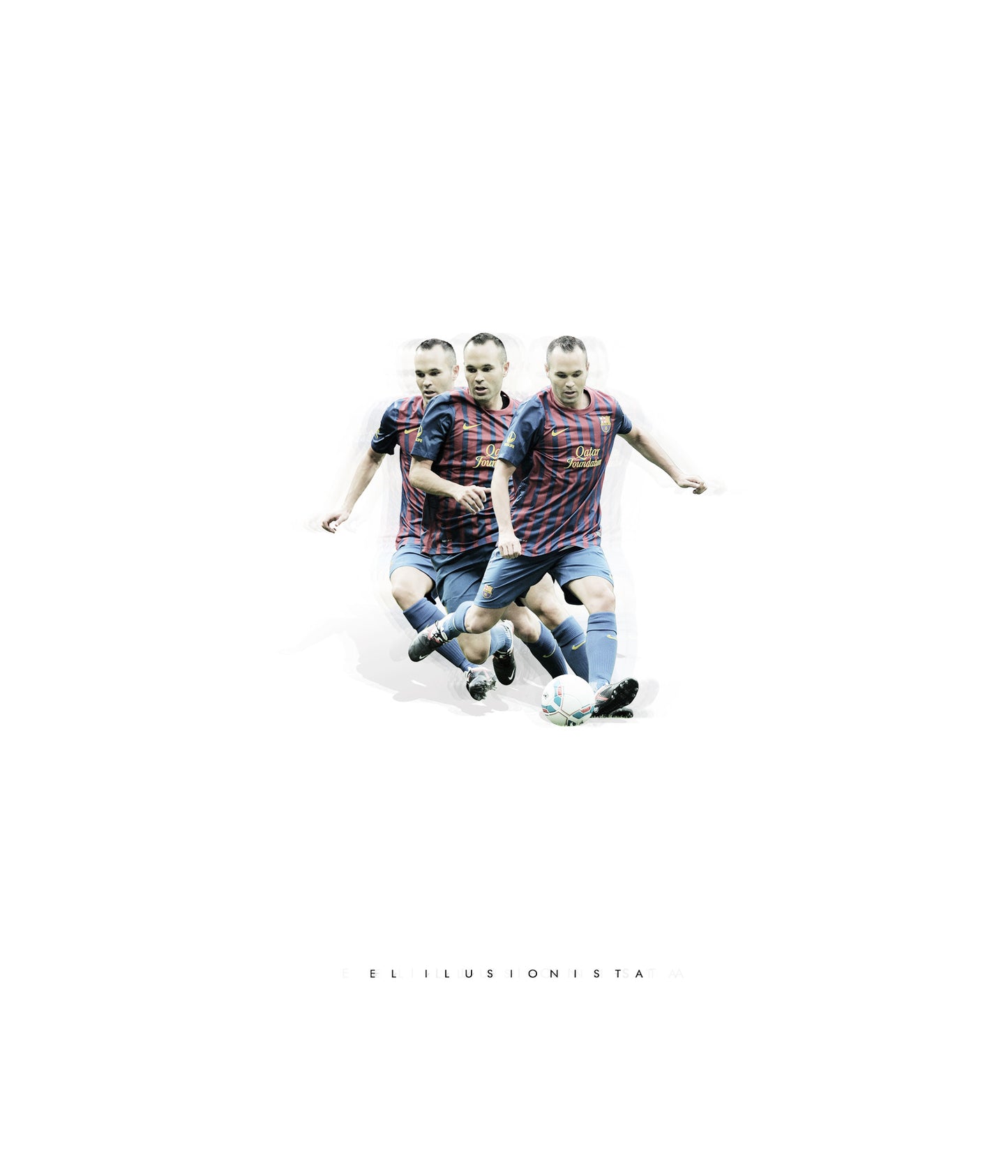 Wall Art, Andr̩s Iniesta | Barcelona F.C. Minimal Art, - PosterGully