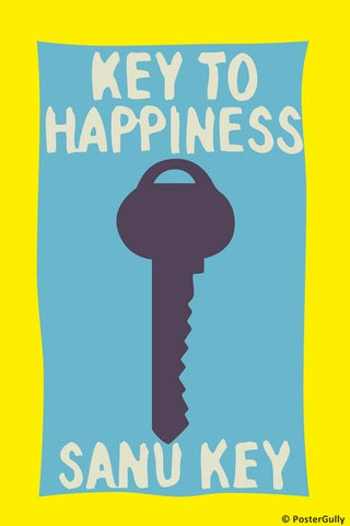 Wall Art, Key To Happiness Humour, - PosterGully