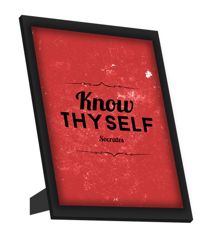 Framed Art, Know Thyself Socrates Quote Framed Art, - PosterGully
