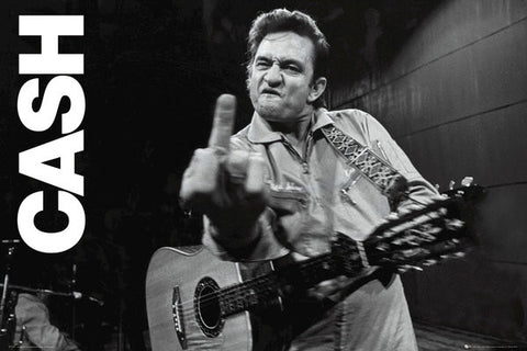 Maxi Poster, Johnny Cash | Middle Finger Poster, - PosterGully
