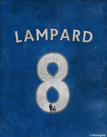 PosterGully Specials, Lampard No. 8 Minimal Football Poster, - PosterGully