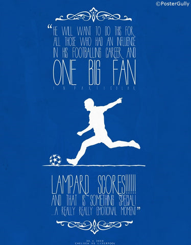Wall Art, Lampard Scores | Minimal Football Art, - PosterGully