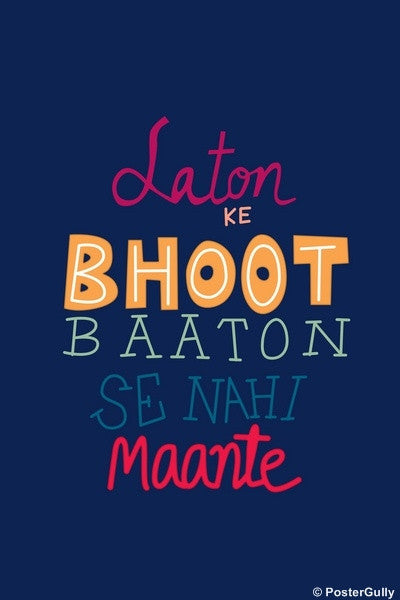 Wall Art, Laton Ke Bhooth Hindi Humour, - PosterGully