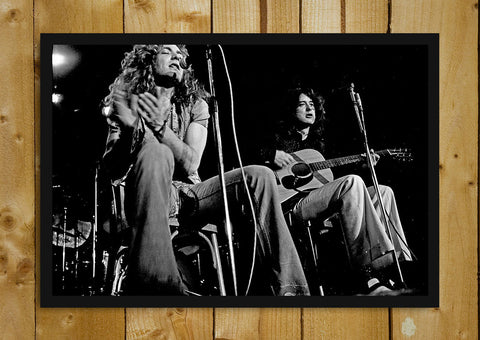 Glass Framed Posters, Led Zeppelin Robert Plant & Jimmy Page Glass Framed Poster, - PosterGully - 1