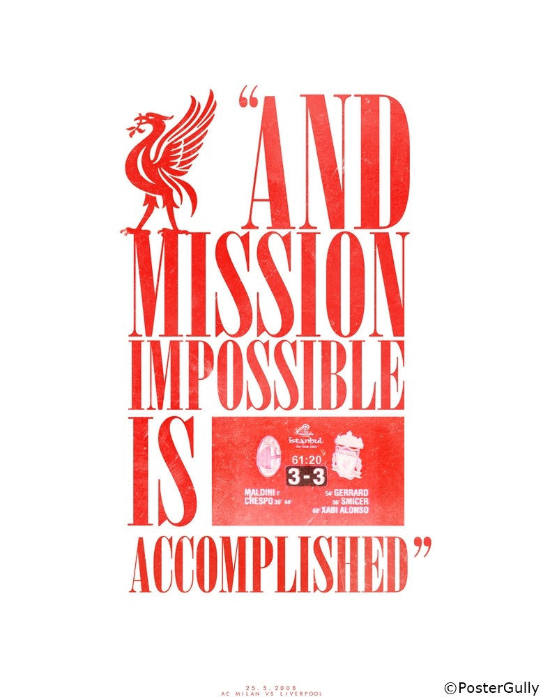Wall Art, Liverpool Wins Champions League | Minimal Football Art, - PosterGully