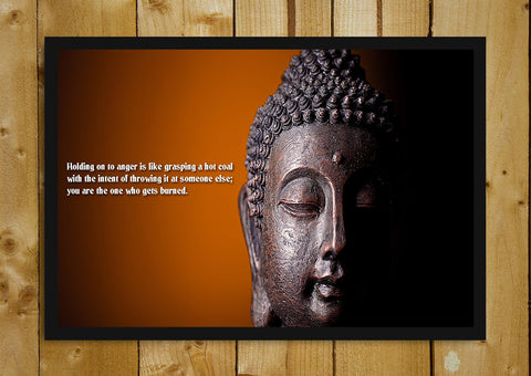 Glass Framed Posters, Lord Buddha Quote Glass Framed Poster, - PosterGully - 1