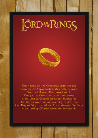 Glass Framed Posters, Lord Of The Rings Quotation Glass Framed Poster, - PosterGully - 1
