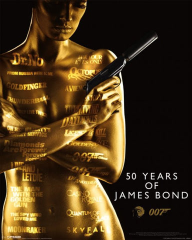 Art Print (Medium), Best of James Bond | 50 years Poster, - PosterGully