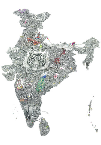 Art Print (Big), "Magical India" 2014 | Jeff Murray Artwork, - PosterGully