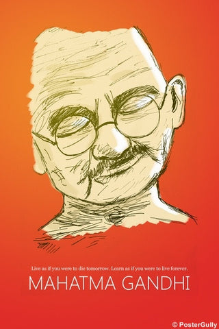 Wall Art, Mahatma Gandhi | Live As If | Quote, - PosterGully