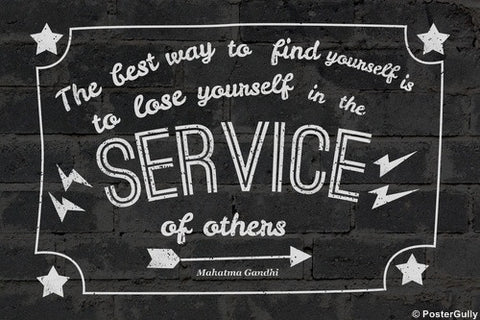 Wall Art, Mahatma Gandhi Quote | Service, - PosterGully