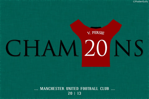Wall Art, Manchester United | 20-13 Minimal, - PosterGully